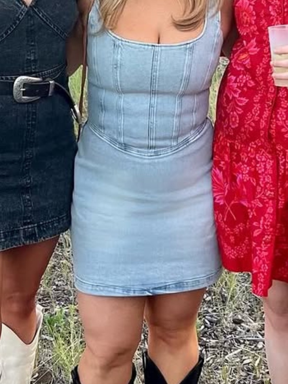 Amanda Uprichard Light Blue Denim Mini Dress - worn once!!!